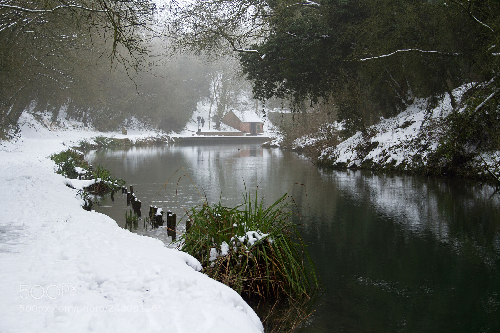 Canon EOS 7D sample photo. Winter canal photography