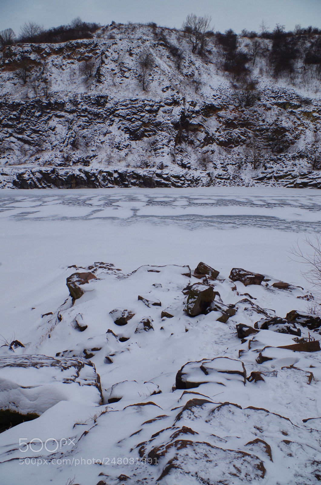Pentax K-50 sample photo. Mine lake 1 photography