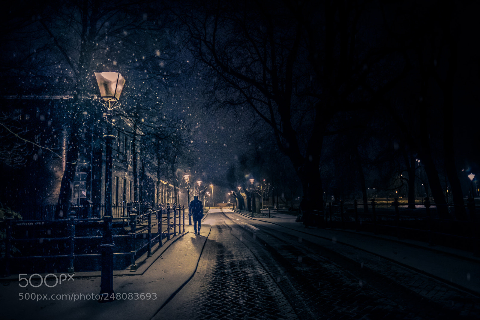 Fujifilm X-T2 sample photo. Snowy night in march photography