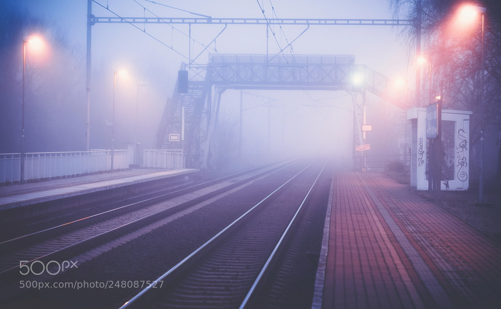 Pentax K-1 sample photo. Misty station photography