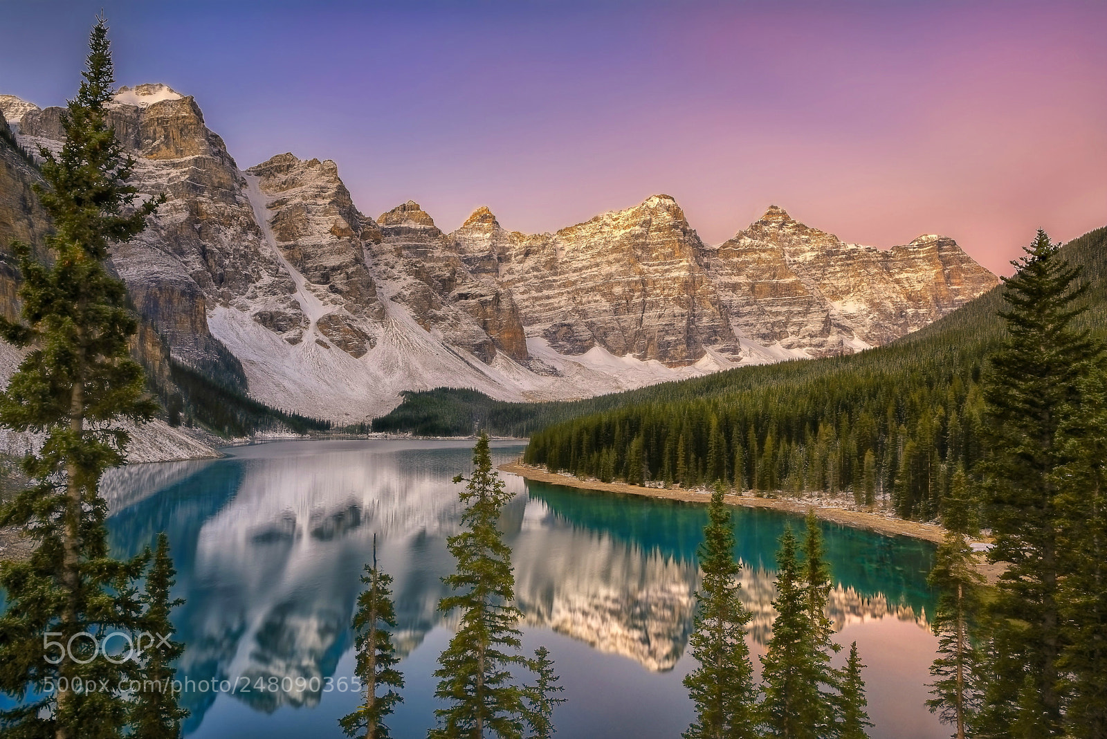 Nikon D800 sample photo. Lake moraine morning magic photography