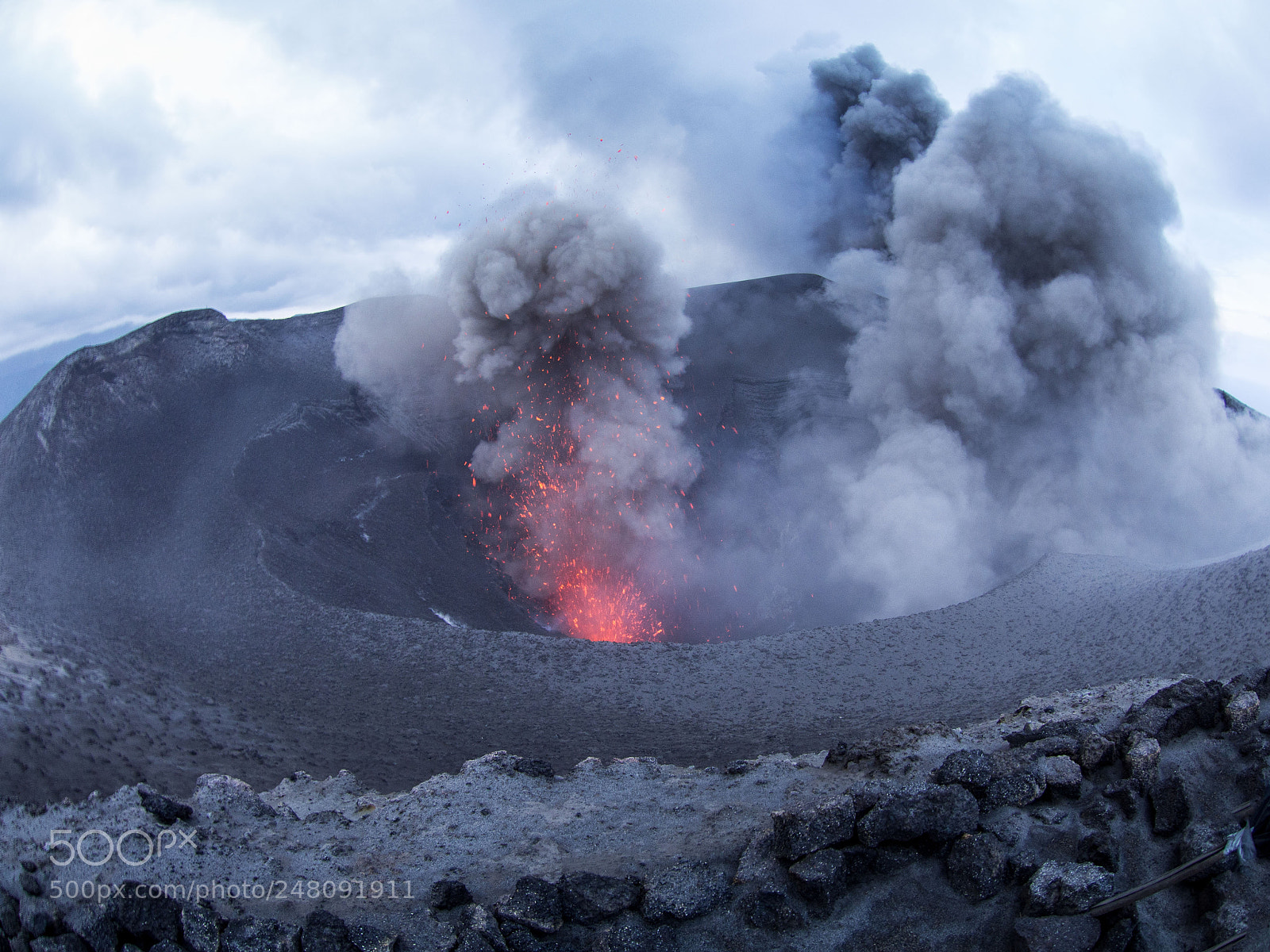 Olympus OM-D E-M5 sample photo. Volcano through a fisheye photography