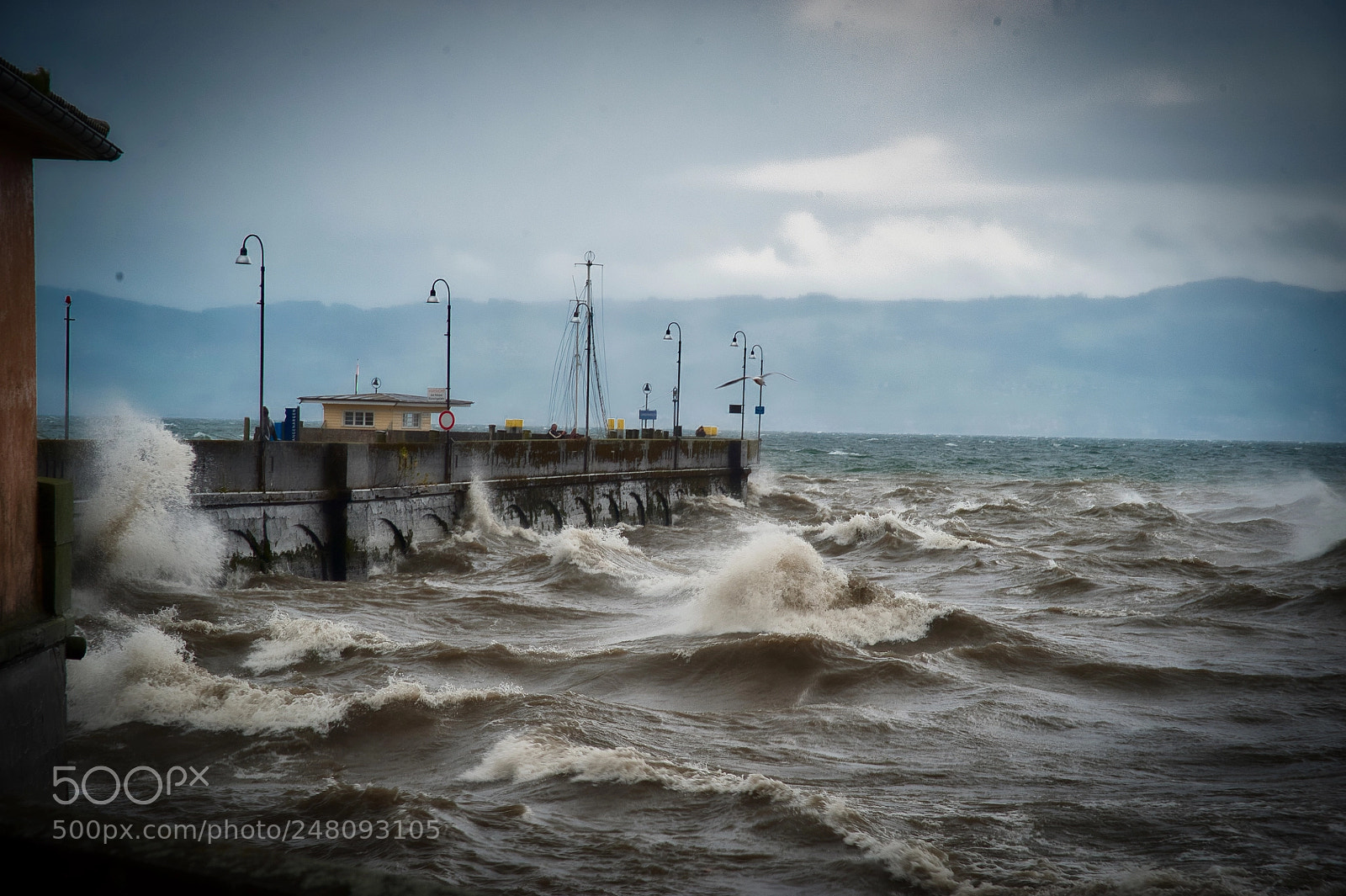Nikon D700 sample photo. Stormy weather at langenargen photography