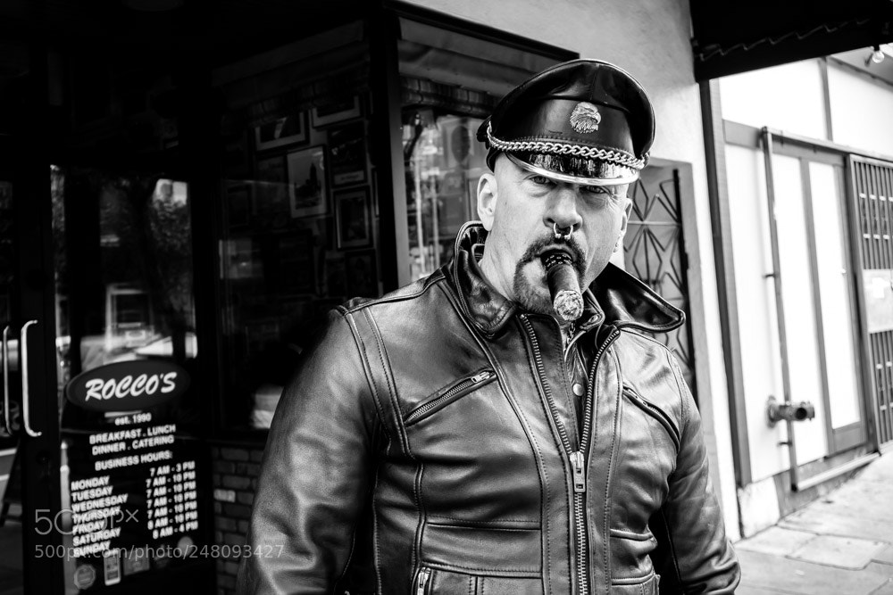 Sony a6500 sample photo. Russ smokes big cigars photography