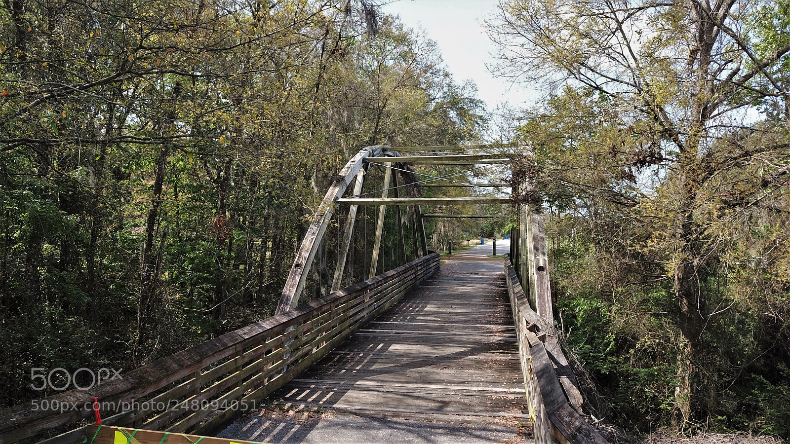DJI FC220 sample photo. Wodden bridge photography