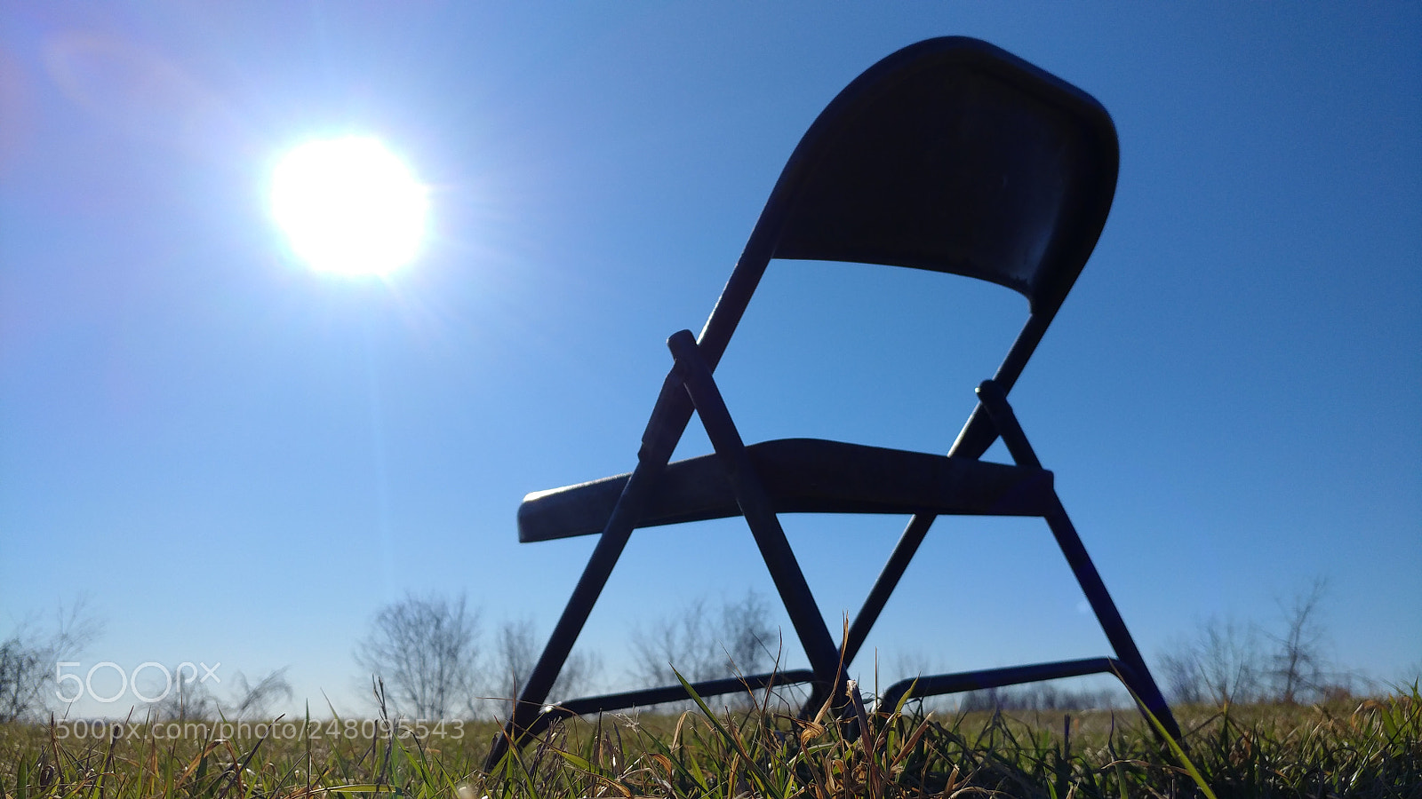 LG V20 sample photo. Lone chair photography