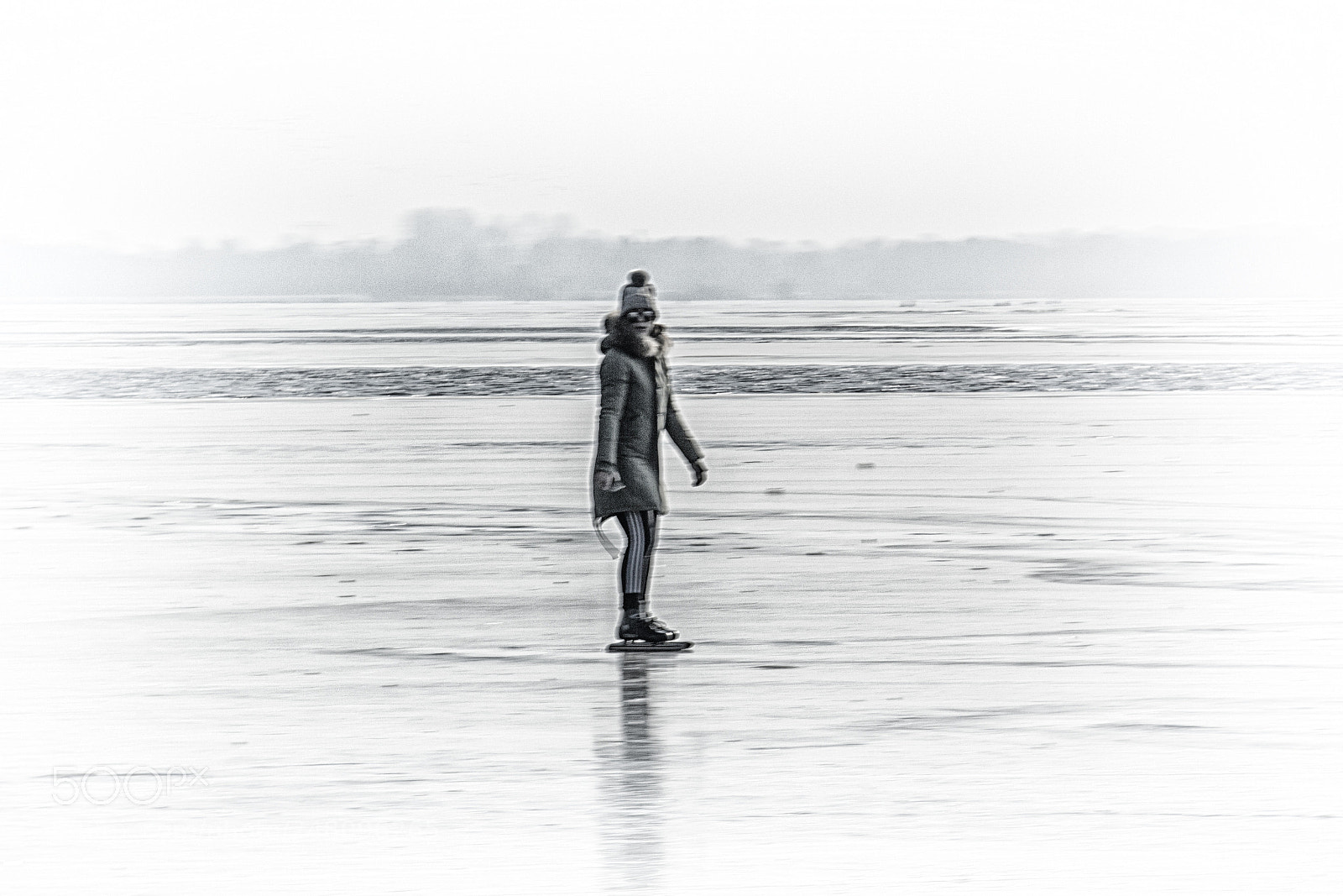 Canon EOS 60D sample photo. Fuzzy ice skater photography