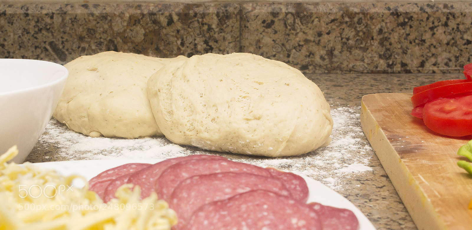 Canon EOS 700D (EOS Rebel T5i / EOS Kiss X7i) sample photo. Pizza dough, pizza ingredients photography