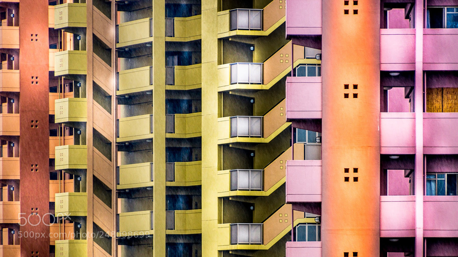 Sony SLT-A77 sample photo. Colourful japanese apartments photography