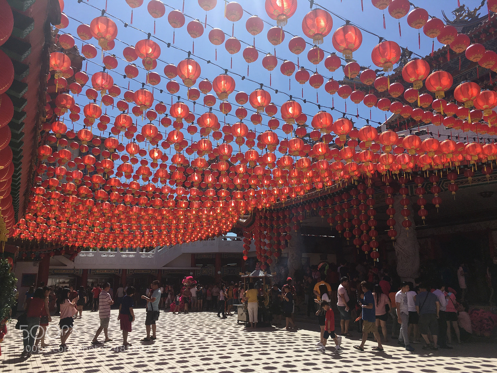 Apple iPhone SE sample photo. Lanterns decorations during chinese photography