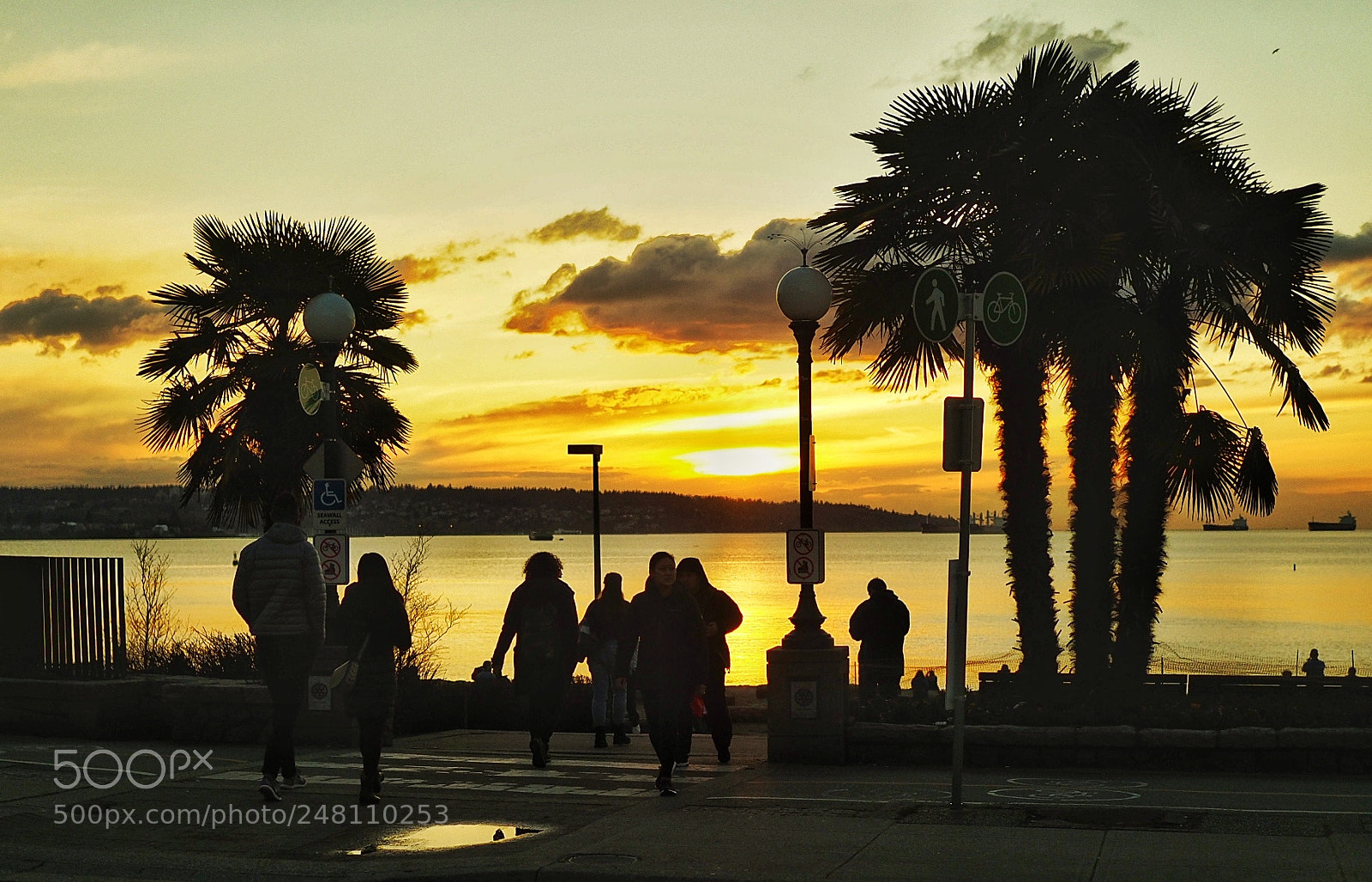 Olympus OM-D E-M5 II sample photo. English bay silhouette photography