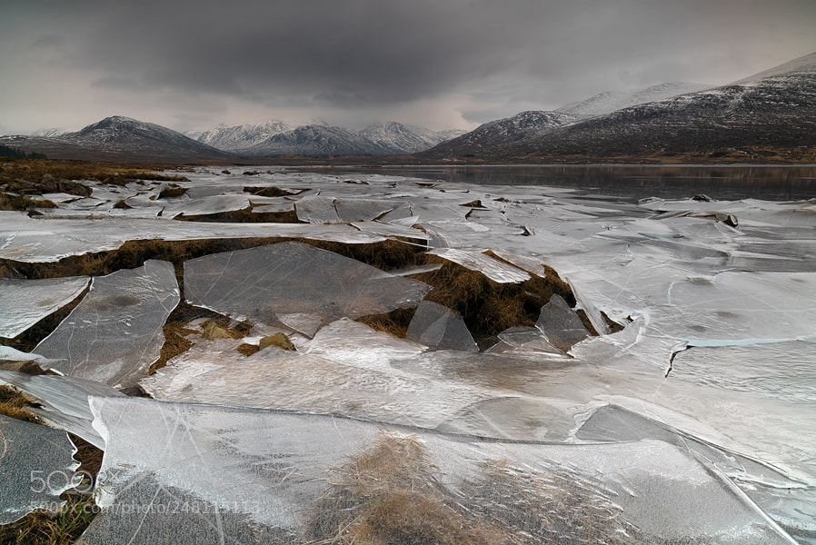 Nikon D810 sample photo. Frozen loch glascanoch photography