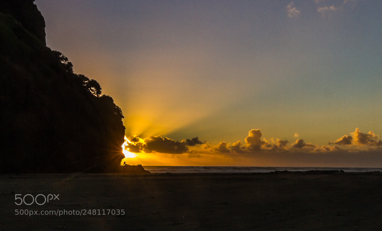 Canon EOS 7D sample photo. Piha beach sunset photography