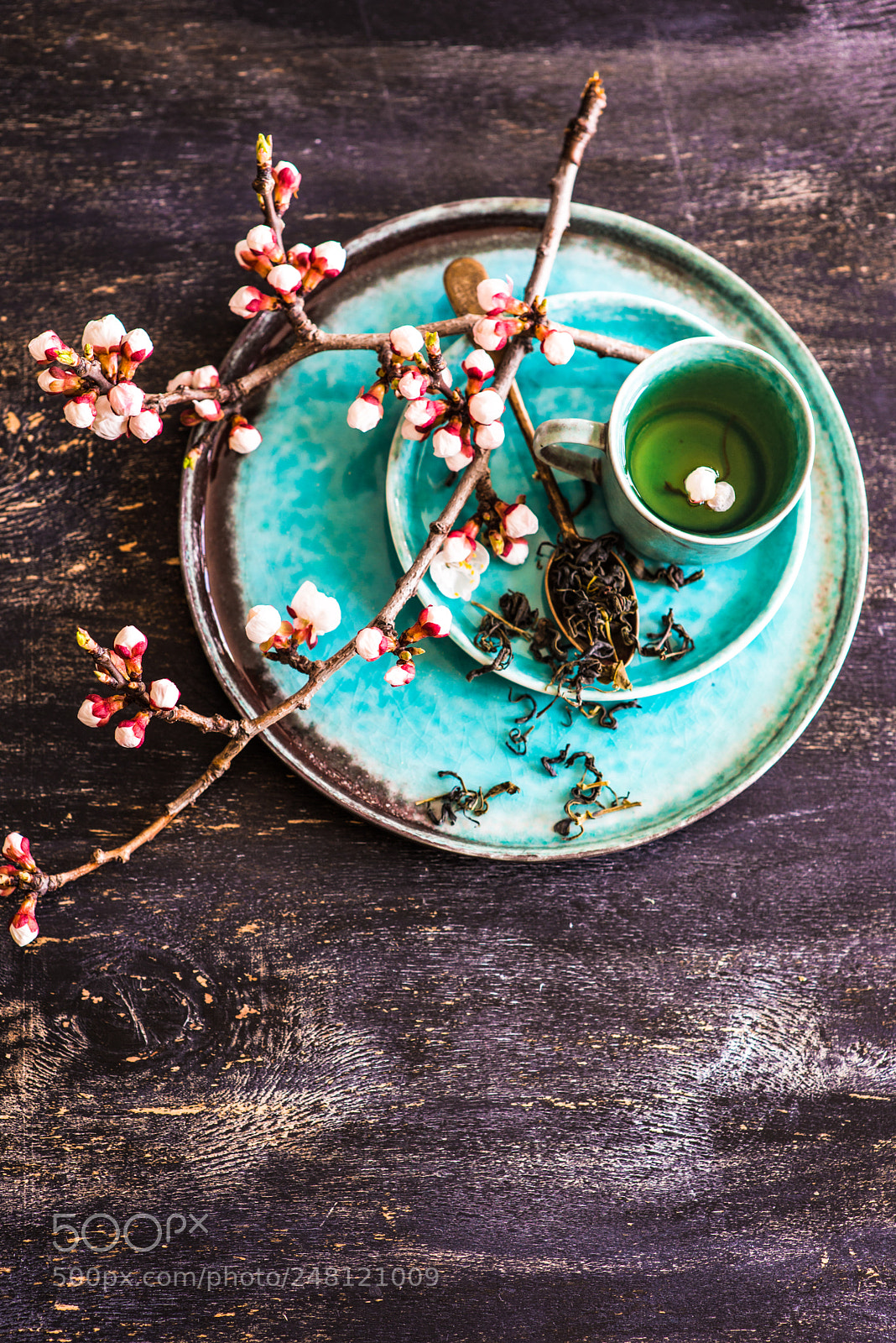 Nikon D610 sample photo. Green tea and peach photography
