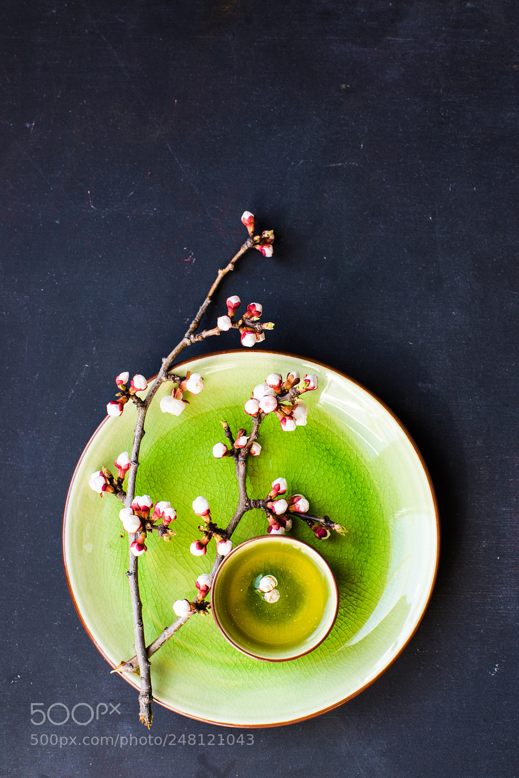 Nikon D610 sample photo. Green tea and peach photography