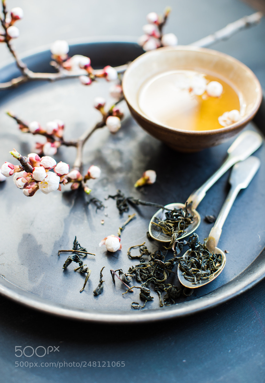 Nikon D610 sample photo. Green tea and peach photography