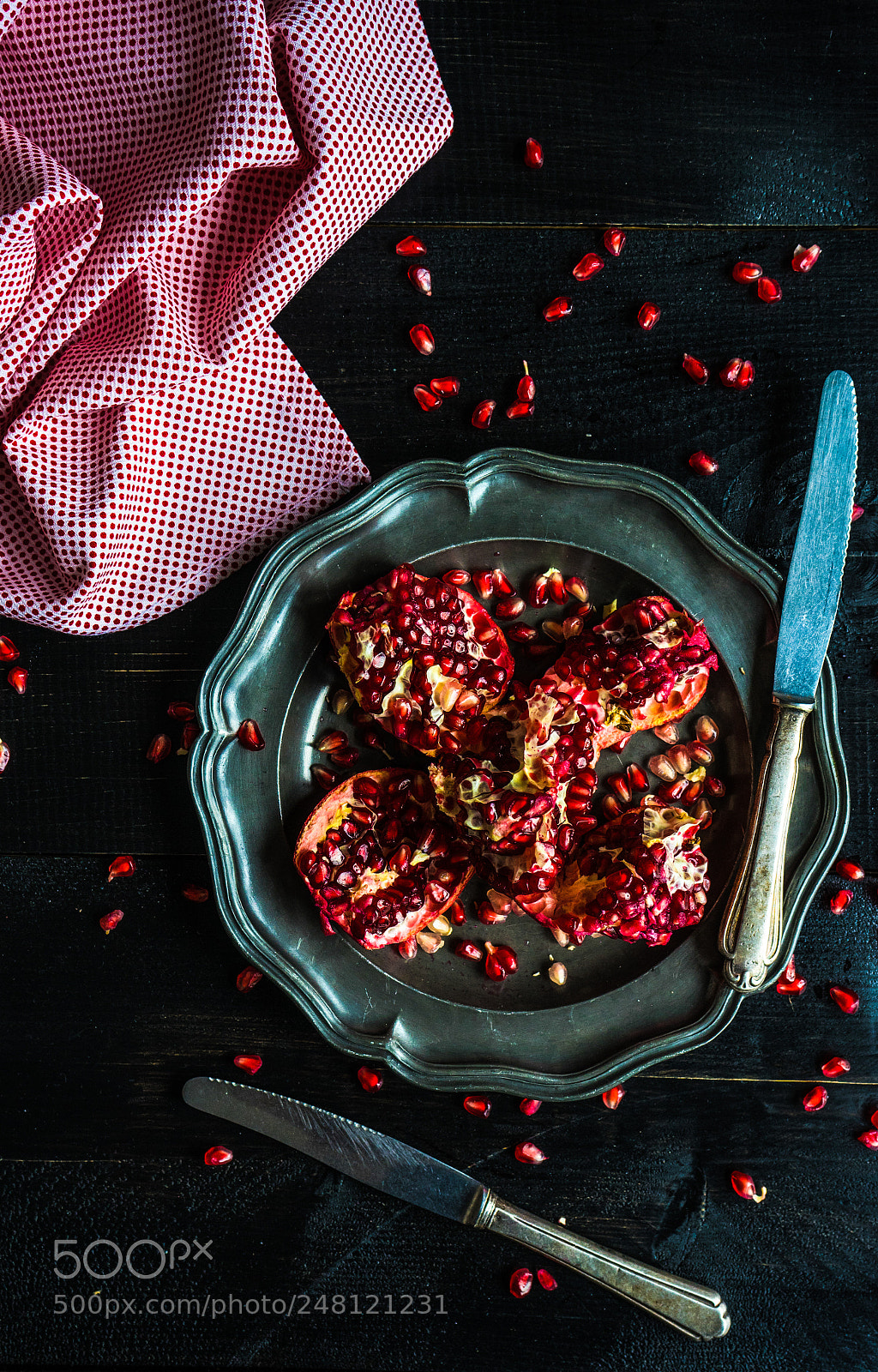 Sony a7 sample photo. Organic seasonal pomegranate photography