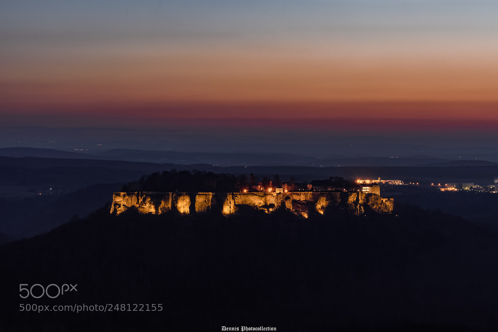 Nikon D7200 sample photo. Sunset festung königstein photography