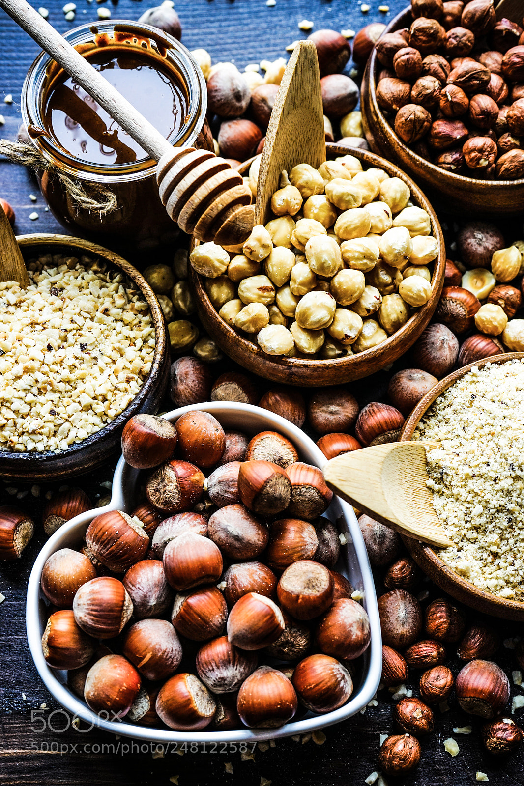 Sony a7 sample photo. Different types of nuts photography