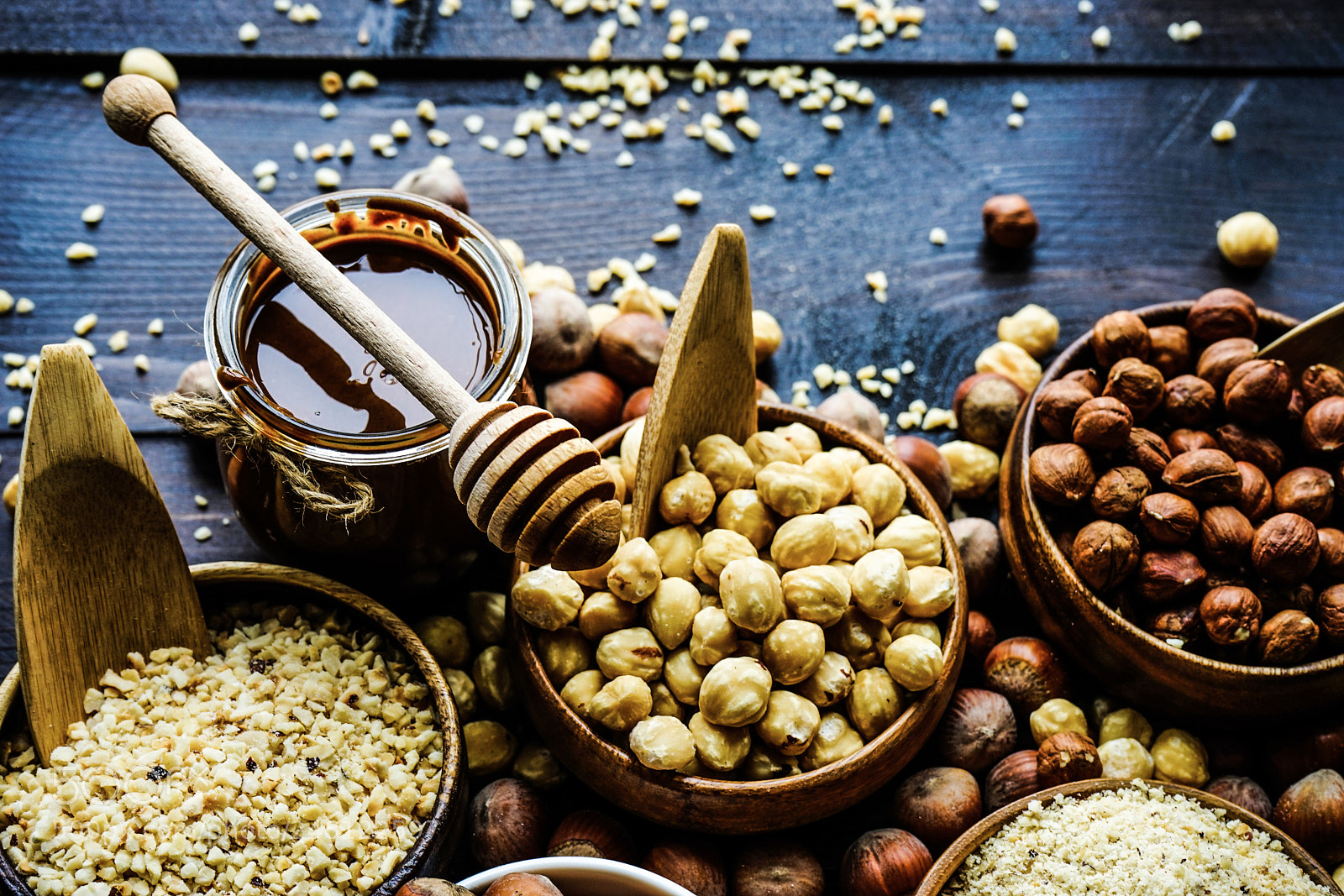 Sony a7 sample photo. Different types of nuts photography