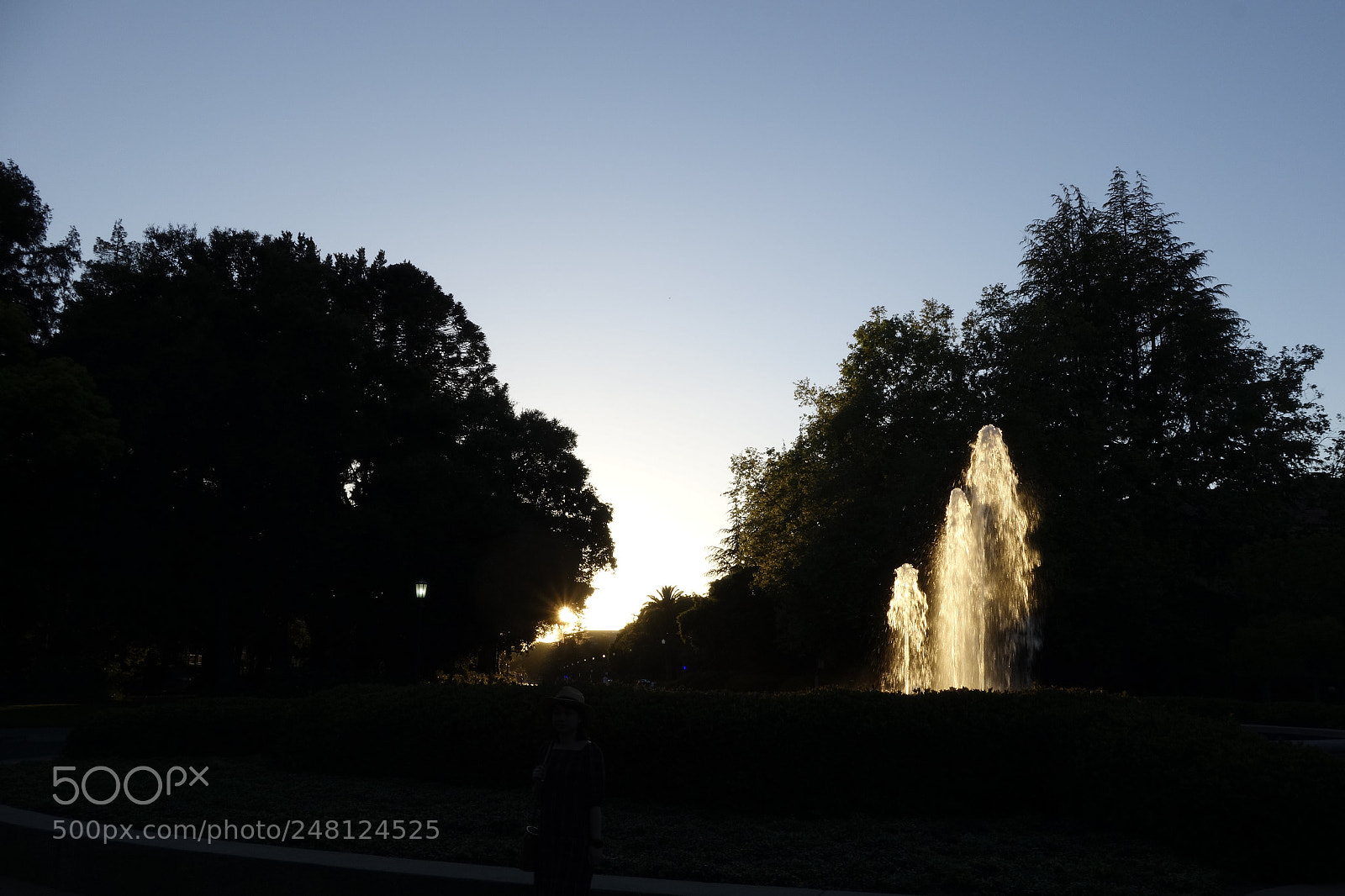 Sony Cyber-shot DSC-RX100 sample photo. Fountain sunset photography