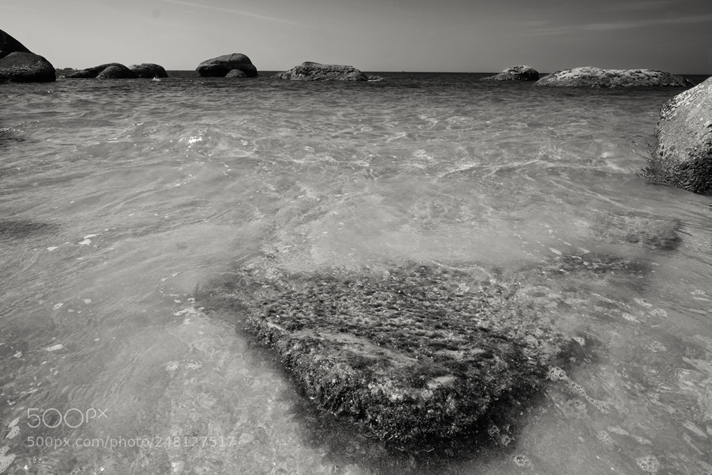 Fujifilm X-Pro1 sample photo. Between water stone photography