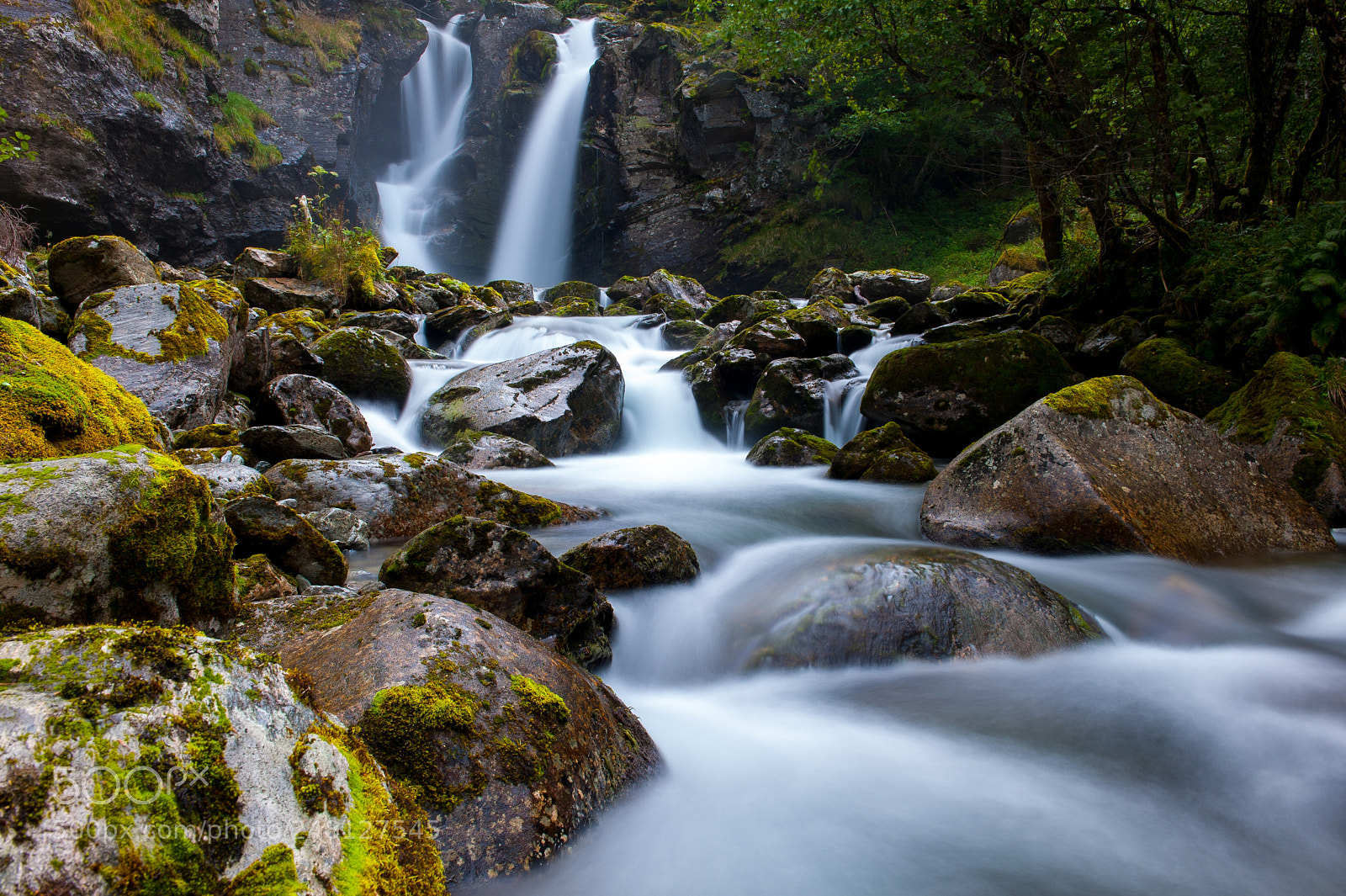 Nikon D700 sample photo. Peaceful waterfall photography