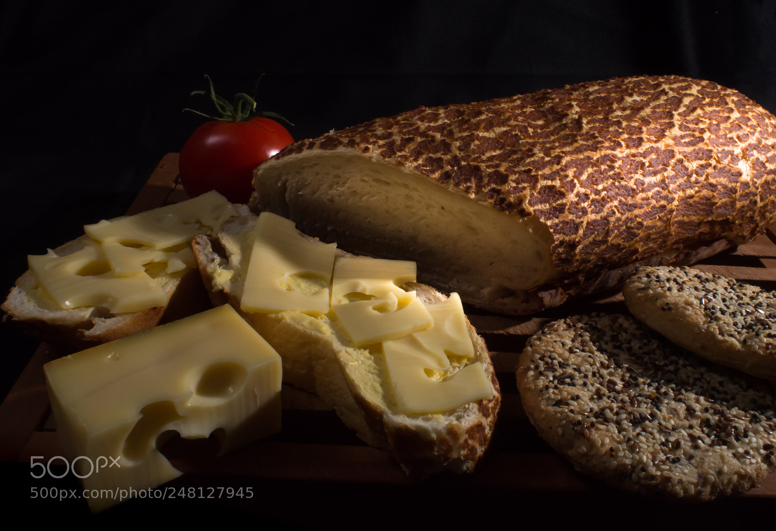Olympus OM-D E-M5 sample photo. Tiger bread with cheese 2 photography