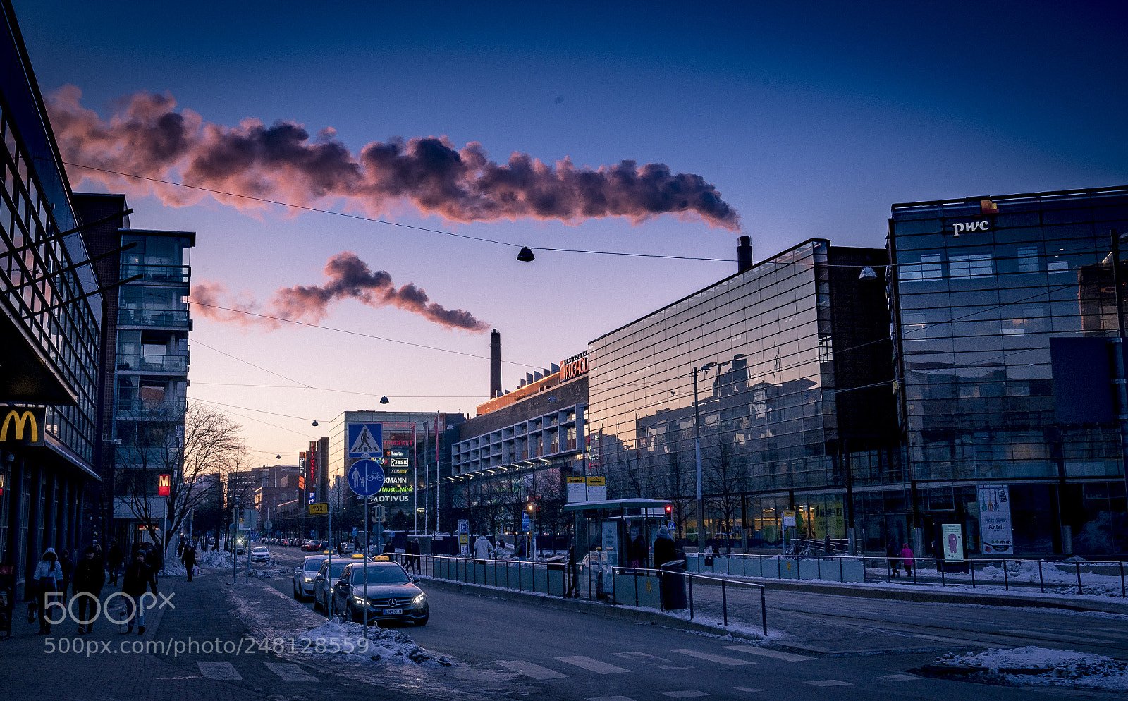 Sony a7 II sample photo. Winter sunset in helsinki photography