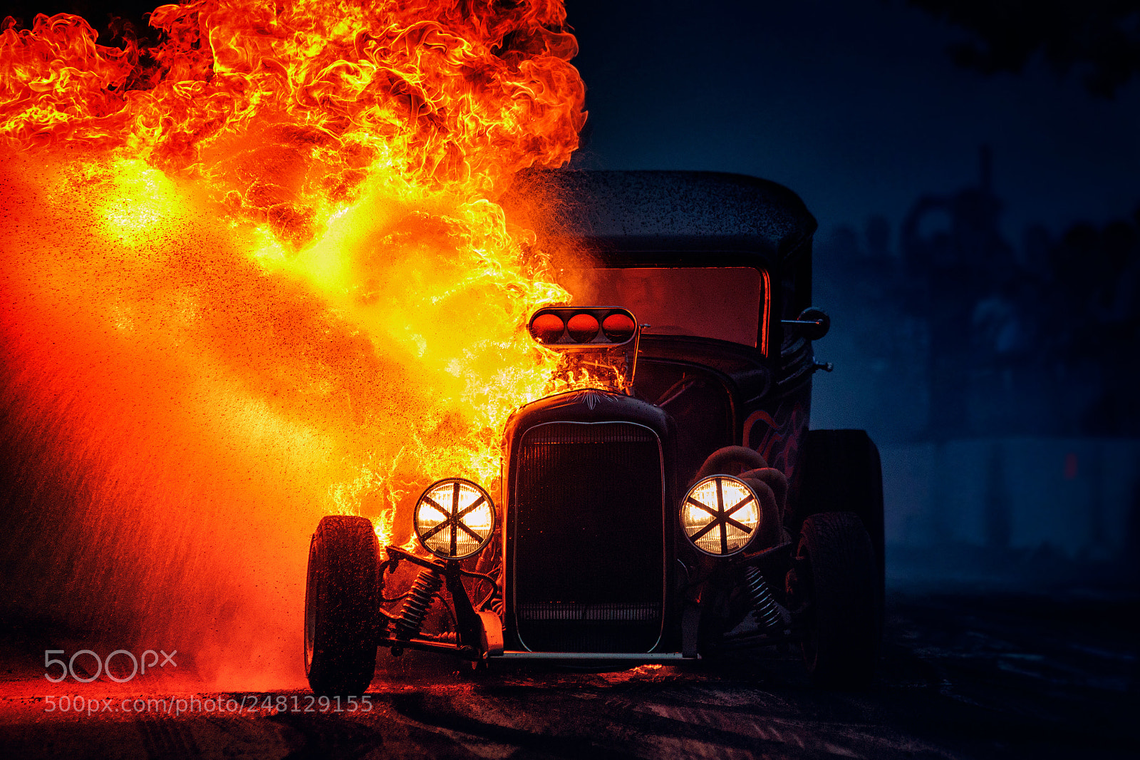 Canon EOS 80D sample photo. Burning hot rod photography
