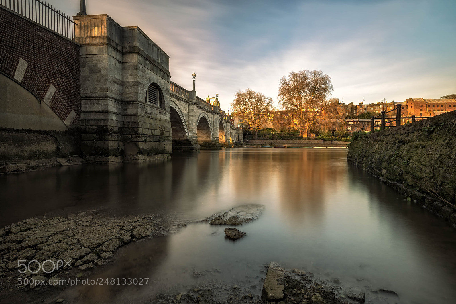 Sony a7 sample photo. Richmond bridge at dusk photography