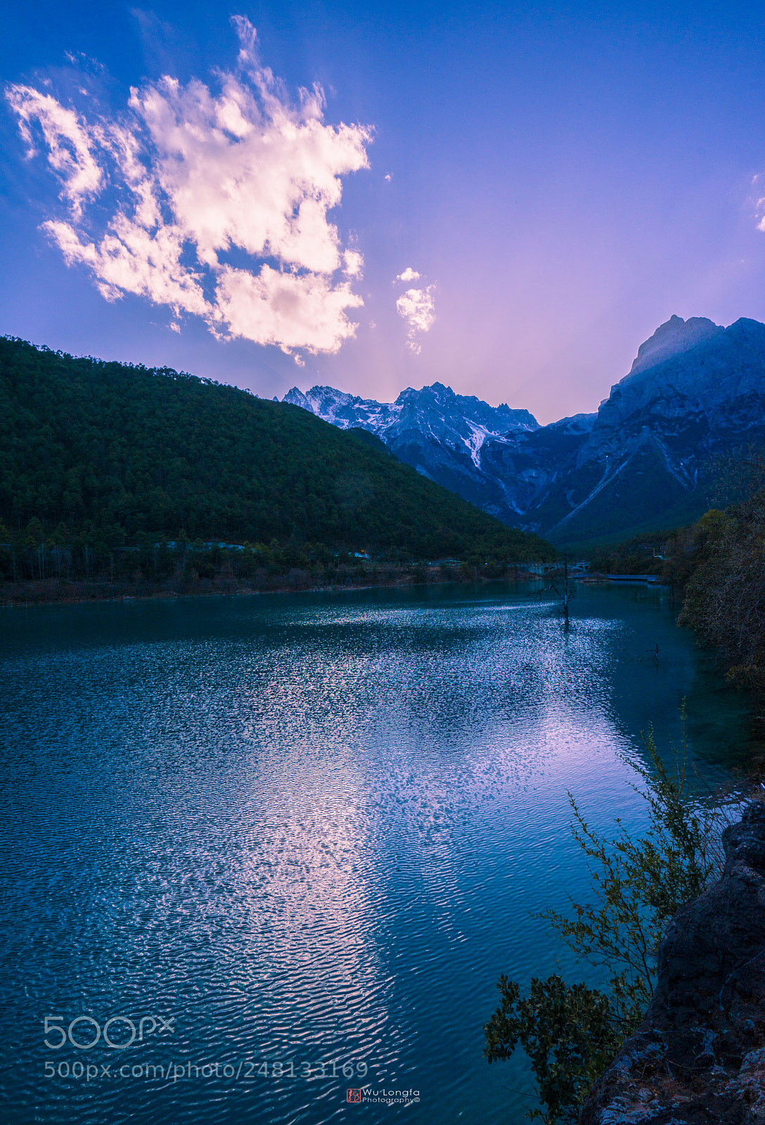 Sony a7 II sample photo. Snow mountain lake photography