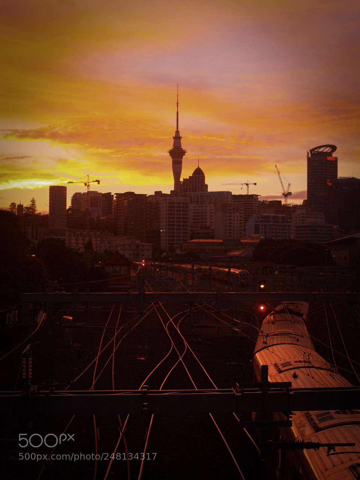 Olympus E-300 (EVOLT E-300) sample photo. Sunset at auckland city photography