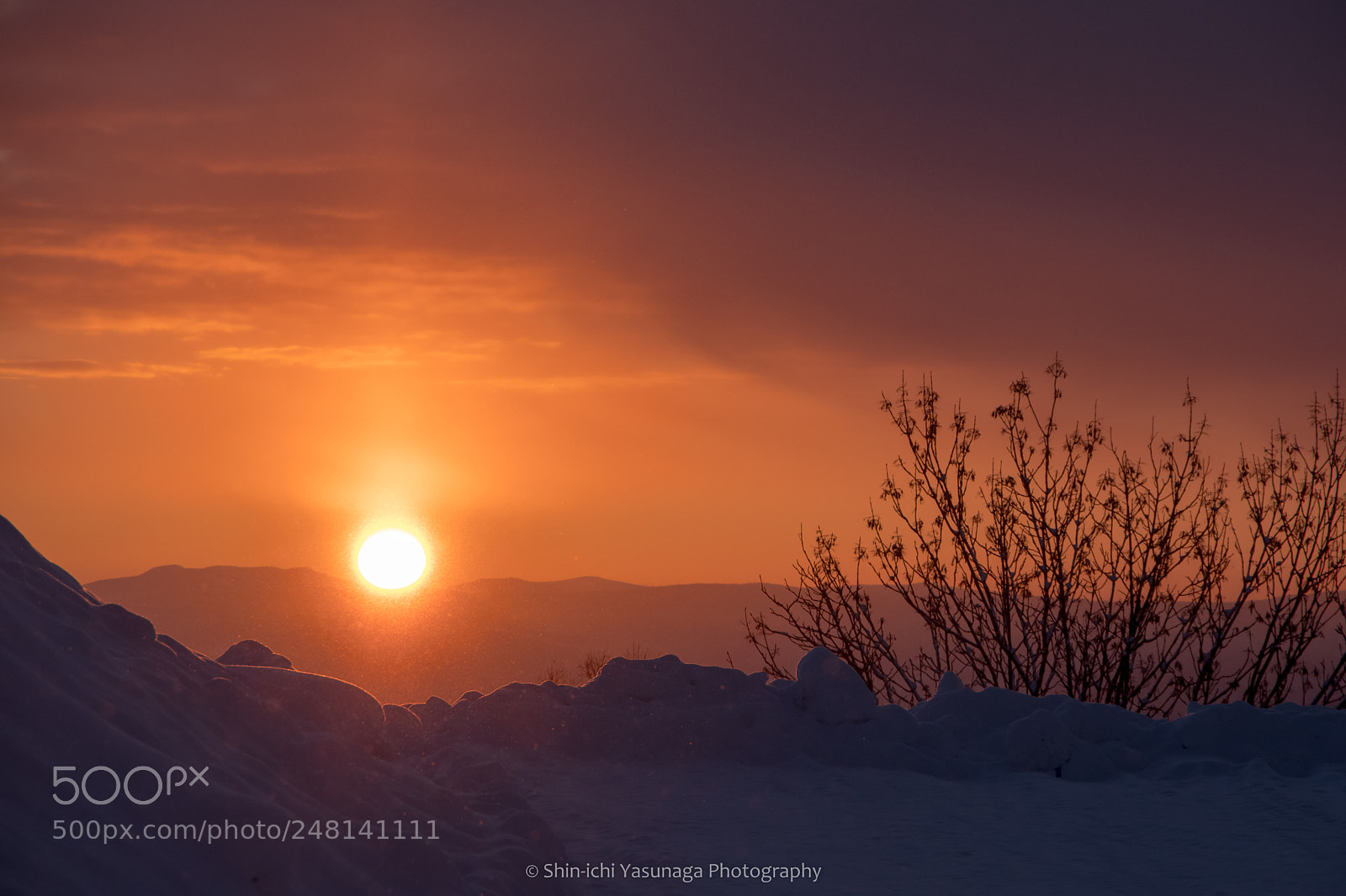 Pentax K-70 sample photo. Sunrise of winter photography