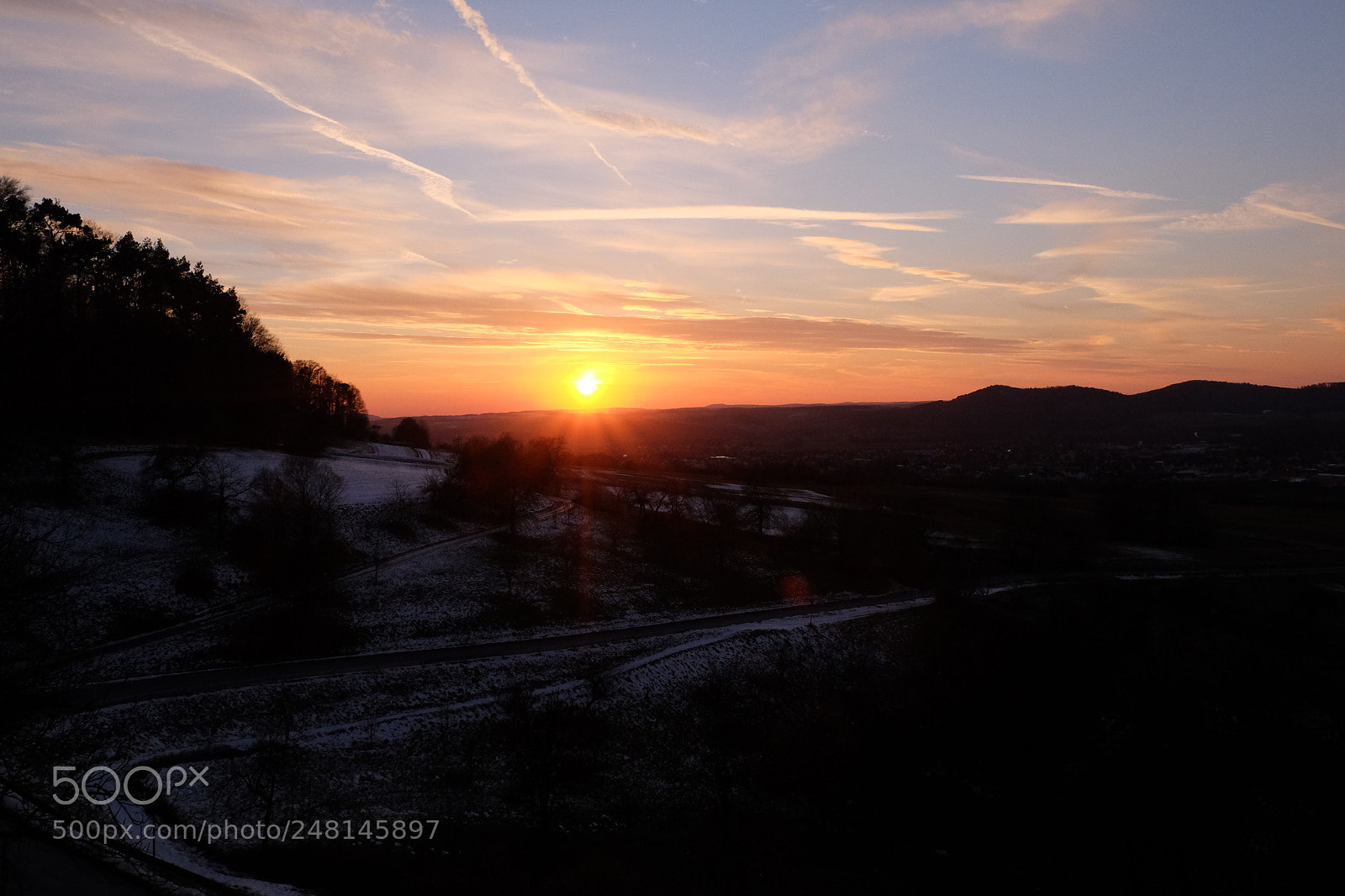 Fujifilm X-M1 sample photo. Sunset at bad staffelstein photography
