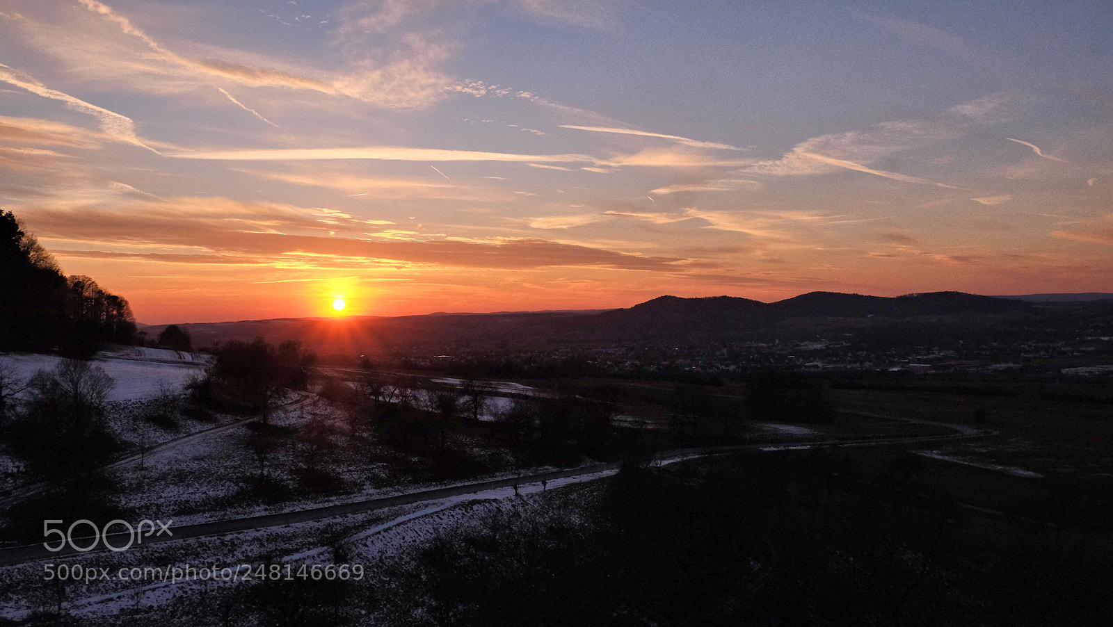 Fujifilm X-M1 sample photo. Sunset over bad staffelstein photography