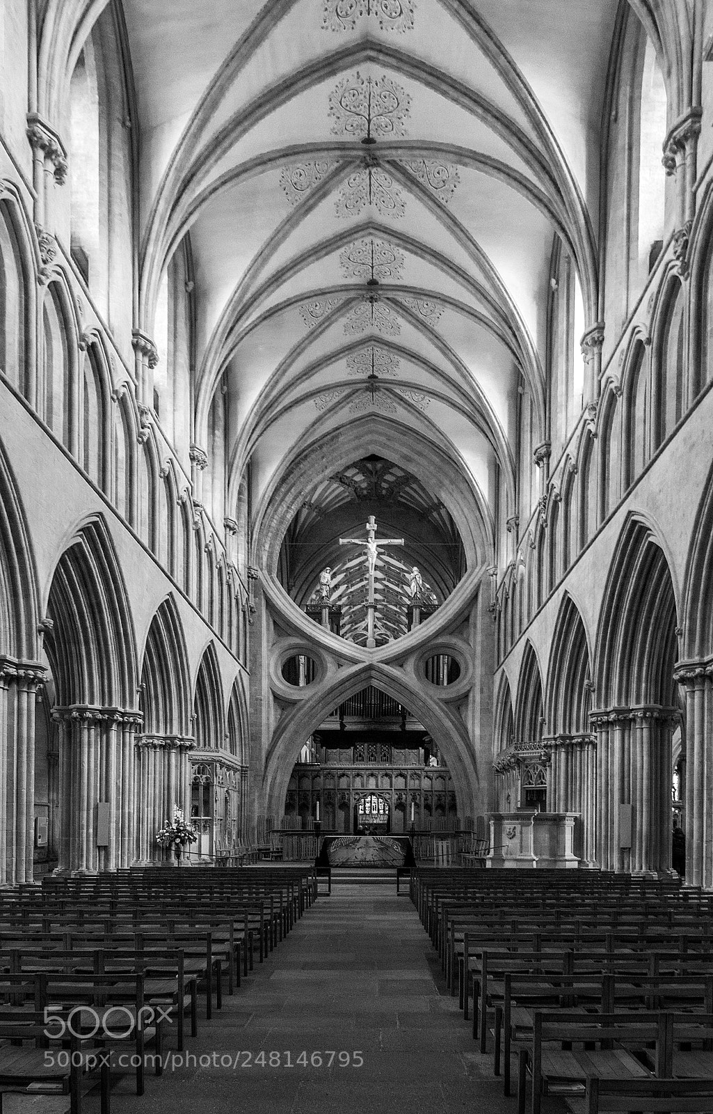 Nikon D7200 sample photo. Wells cathedral interior photography