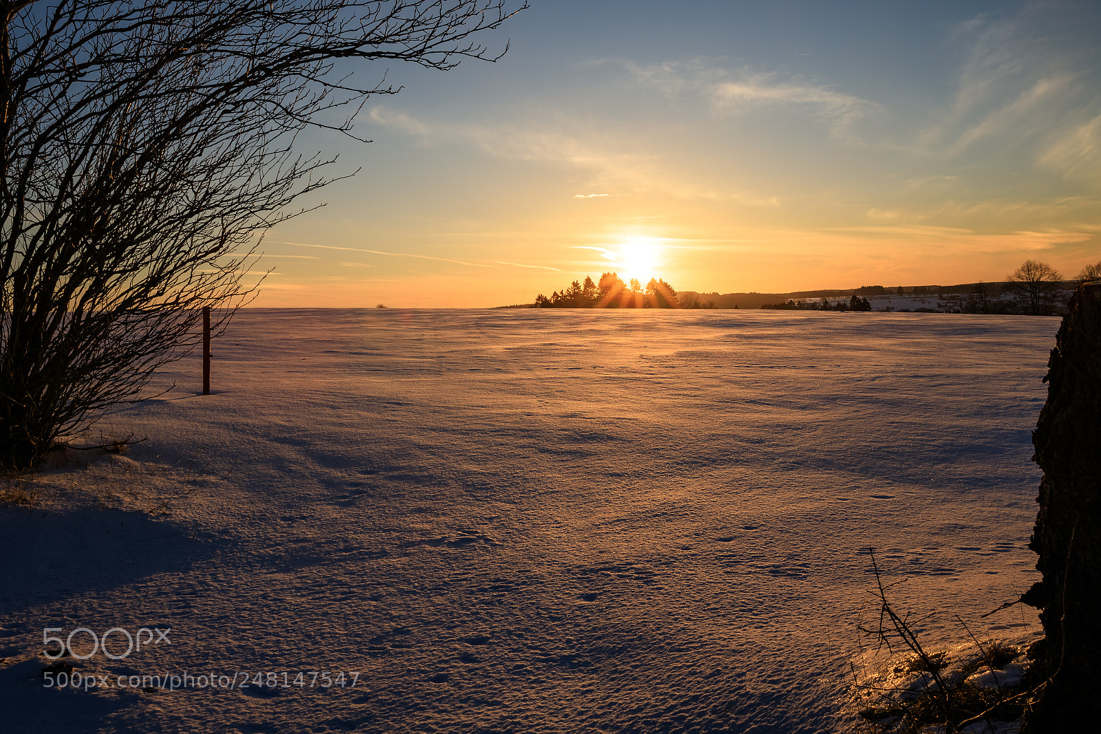 Canon EOS 6D Mark II sample photo. Wonderful sunset in winter photography
