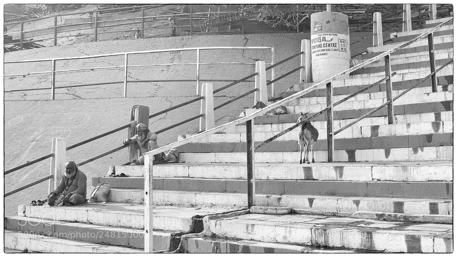 Olympus OM-D E-M5 II sample photo. Stairs in varanassi photography