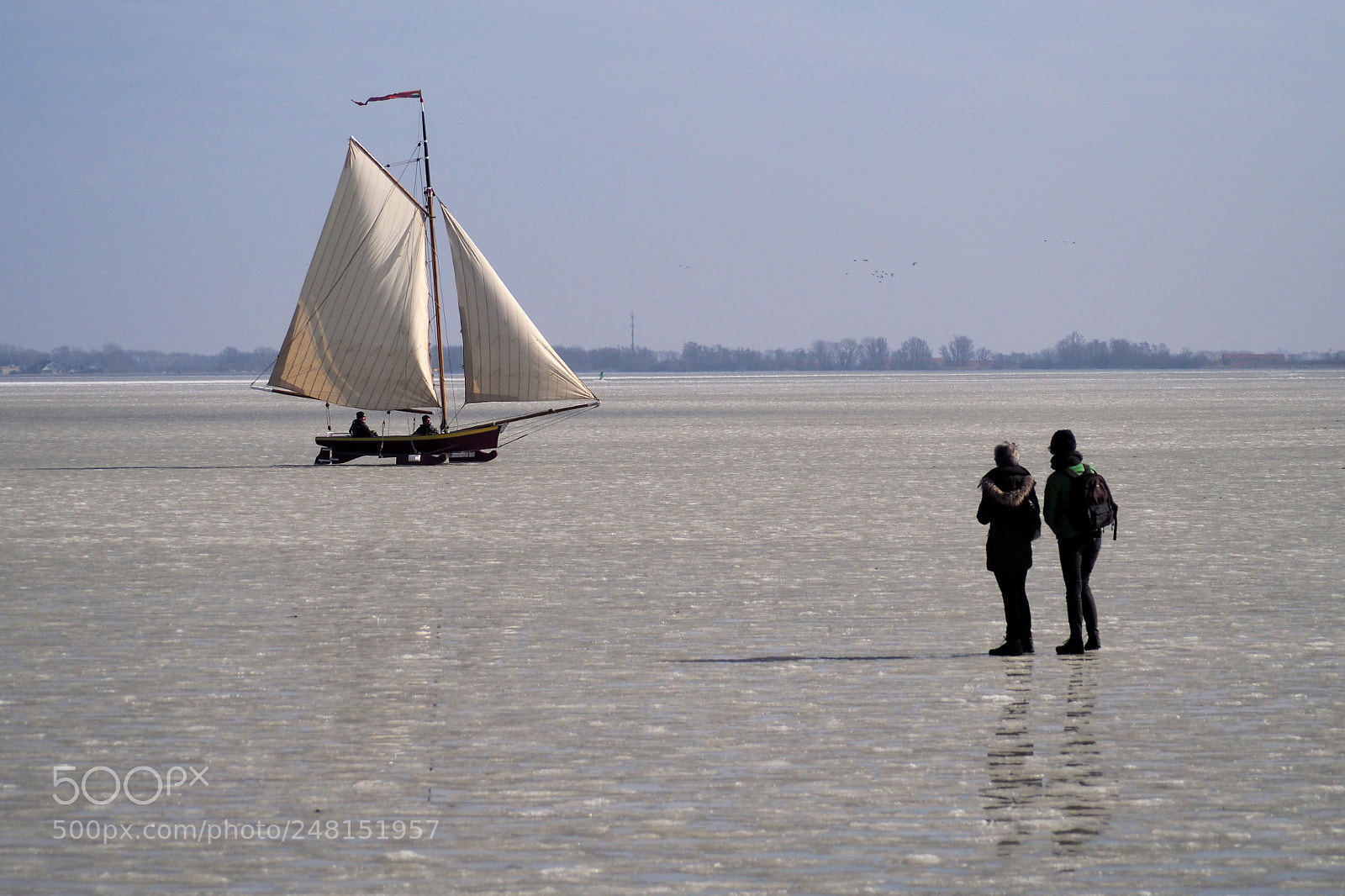 Olympus OM-D E-M10 II sample photo. Ice sailing photography