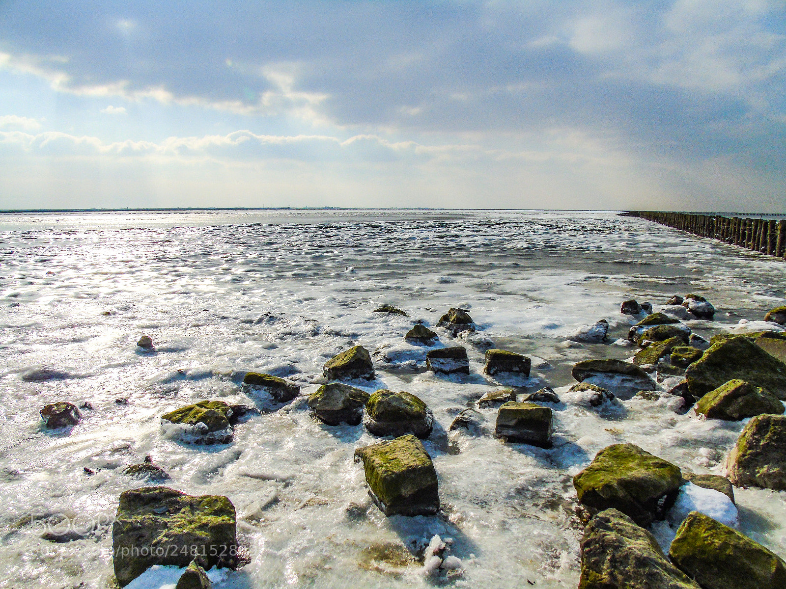 Sony Cyber-shot DSC-H400 sample photo. Frozen waddensea photography