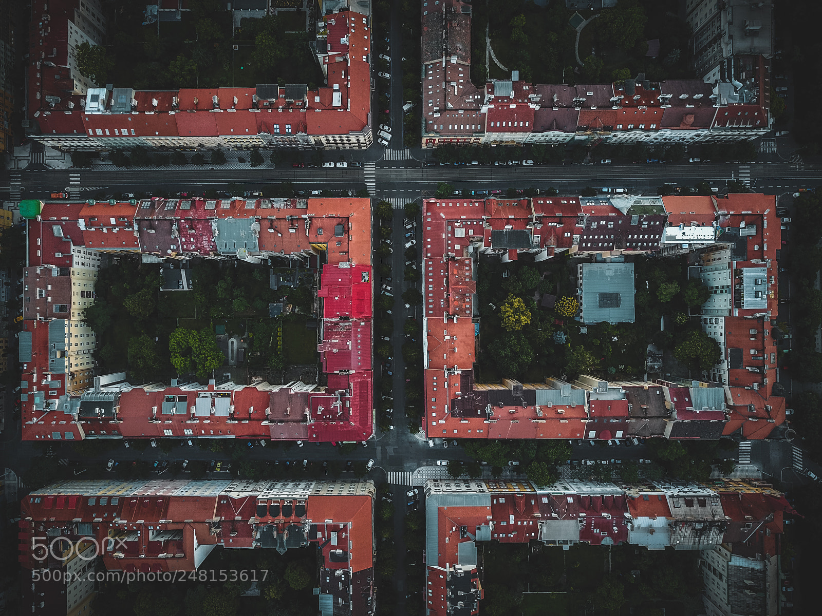 DJI FC220 sample photo. City symmetry from above photography