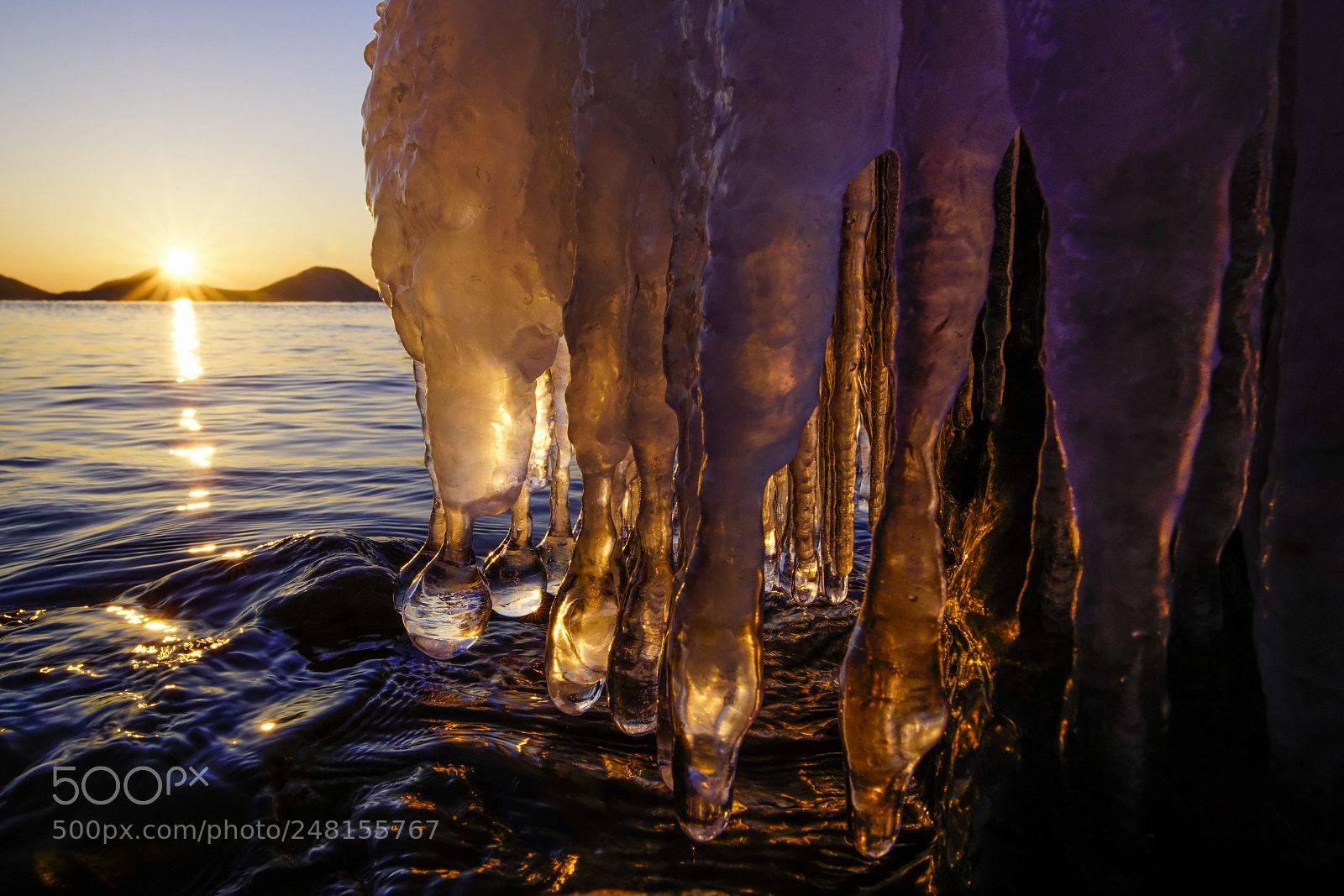 Sony a99 II sample photo. Mysterious glow ice photography