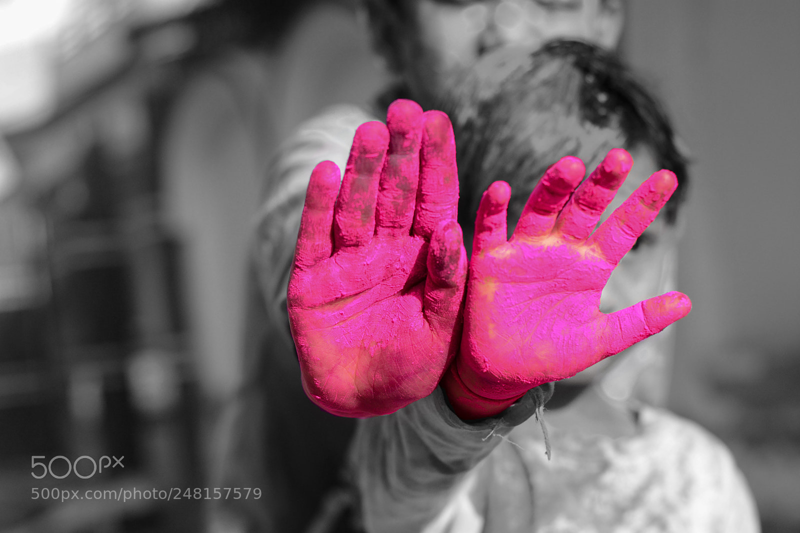 Nikon D5200 sample photo. Holi hands photography