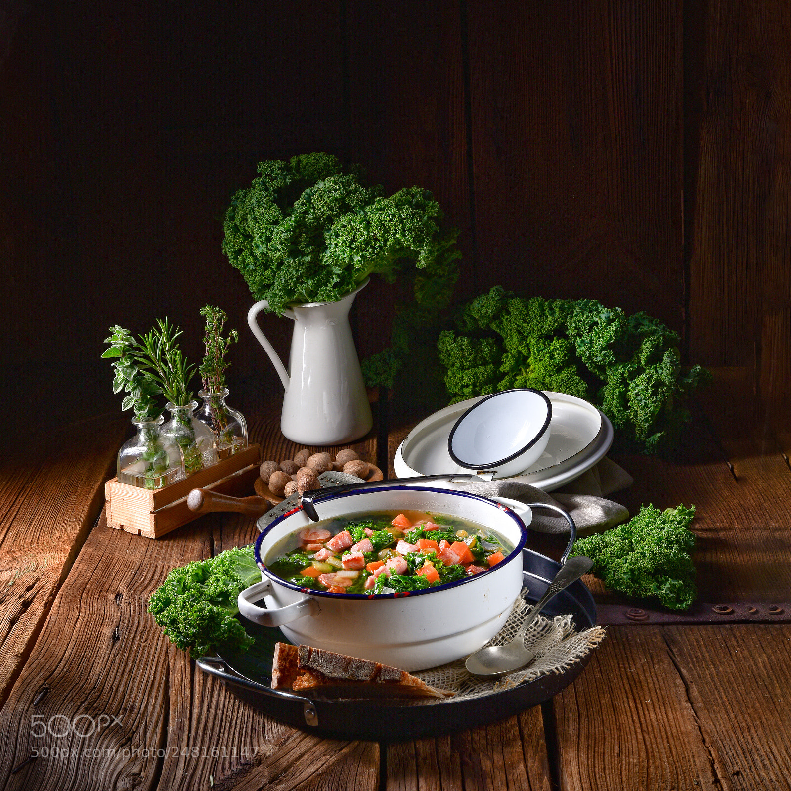 Nikon D810 sample photo. A tasty kale soup photography