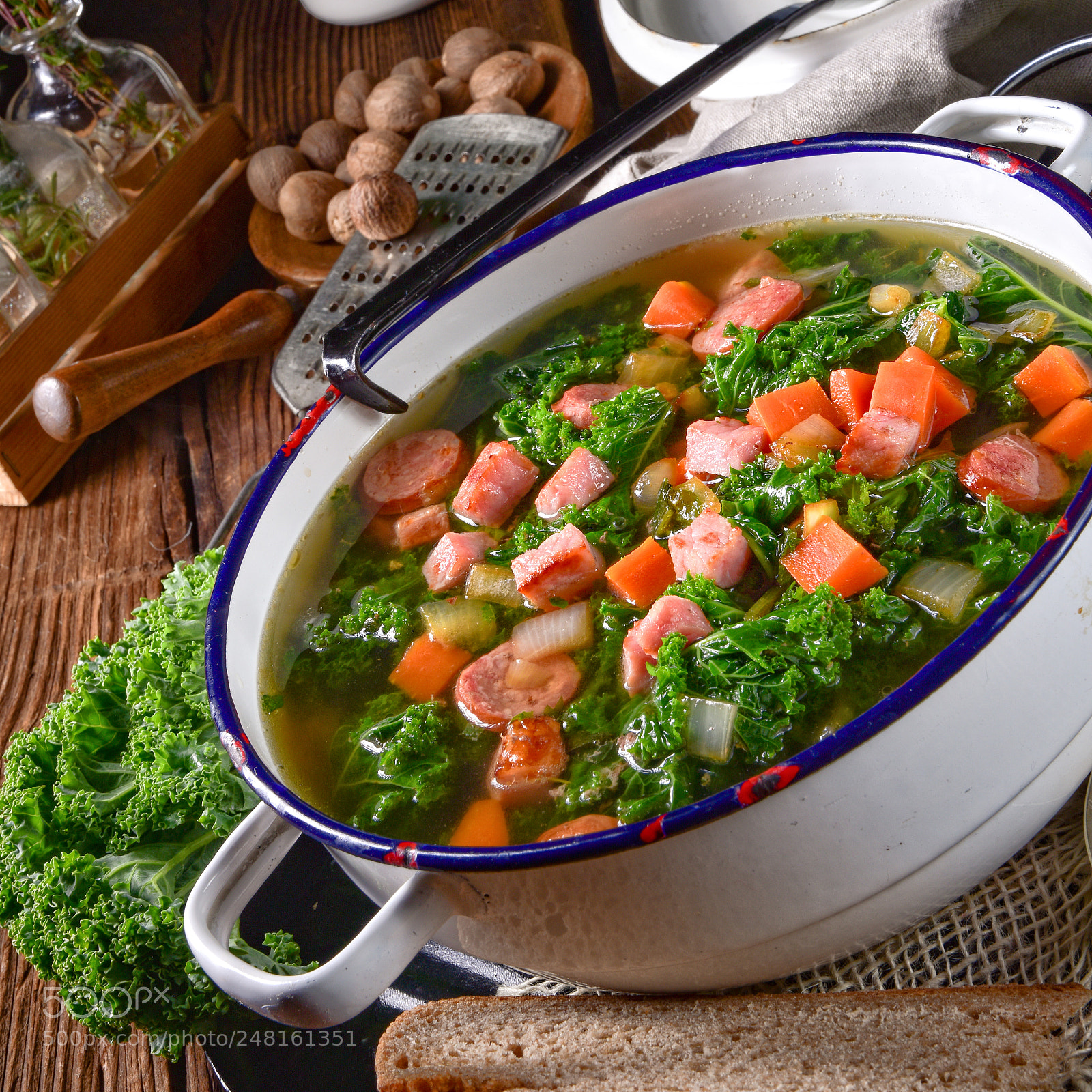 Nikon D810 sample photo. A tasty kale soup photography