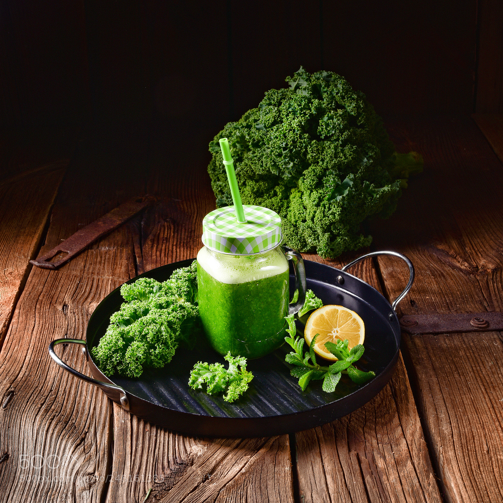 Nikon D810 sample photo. Kale smoothie photography