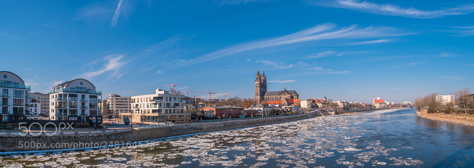 Samsung NX500 sample photo. Panoramic view of magdeburg photography