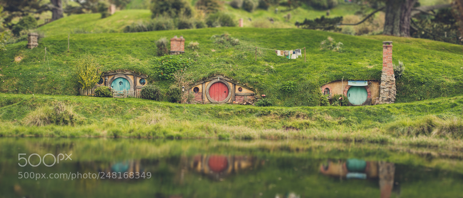 Nikon D810 sample photo. Hobbiton tilt-shift photography