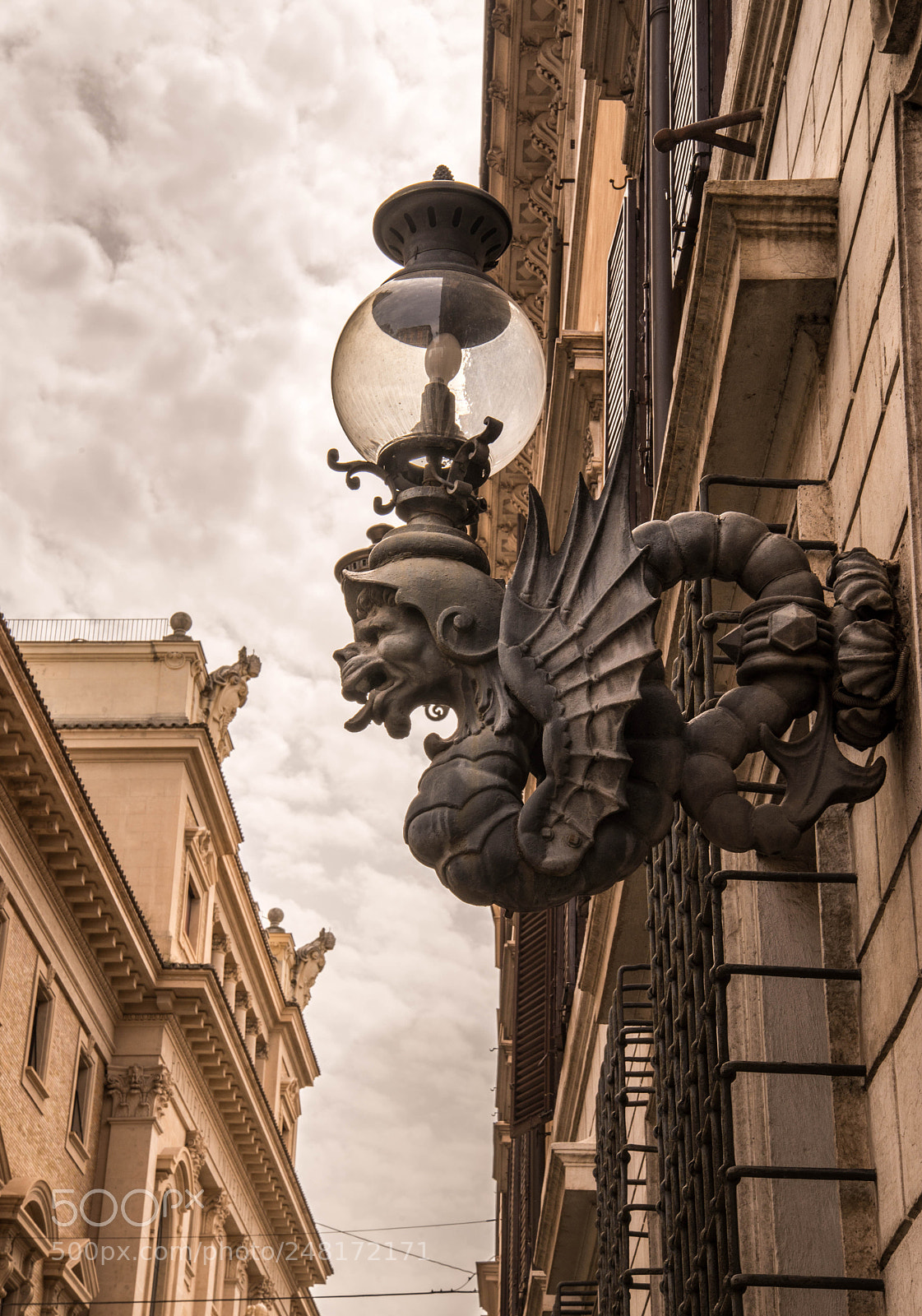 Nikon D600 sample photo. Gargoyle lamp photography